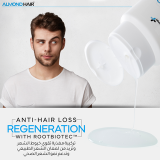 Almond Hair Renewing Anti Hair Fall Shampoo with Rosemary & Niacinamide for Men