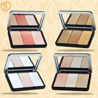 Triple Highlight Palette - Glow Trio by Moda Beauty